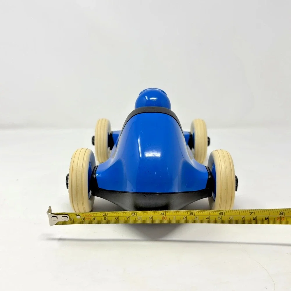 Playforever Blue Race Car Toy No. 3 with Driver Made in UK EUC